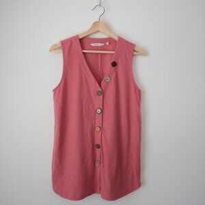 Soft Surroundings Mixed Embellished Button Top | XS